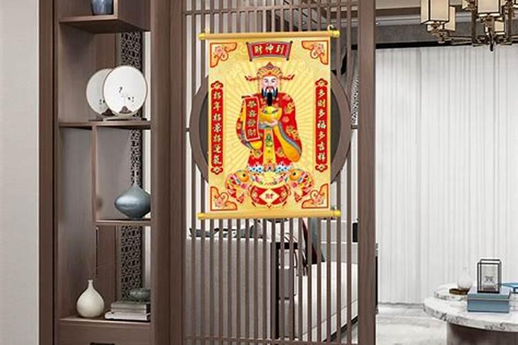 财神爷画像应该贴在店铺哪里,不上香,不供奉的那种？