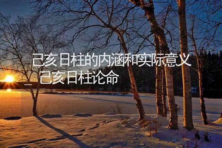 己亥日柱女命二婚 注定二婚的女命？