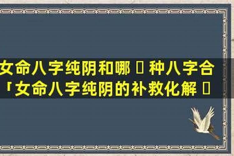 女命八字纯阴好不好命中有好有坏？