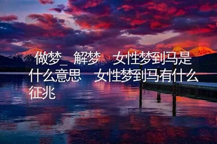 梦见黑色的马是什么意思？