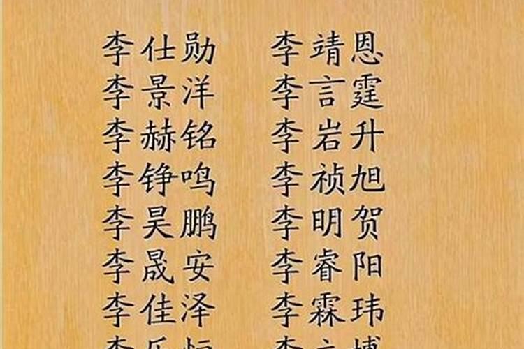 帮忙起个刚出生三个字男孩的名字父亲姓李母亲姓徐带上父母的姓