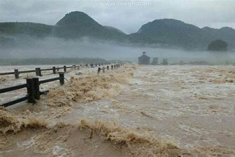 梦见涨大水淹没了道路
